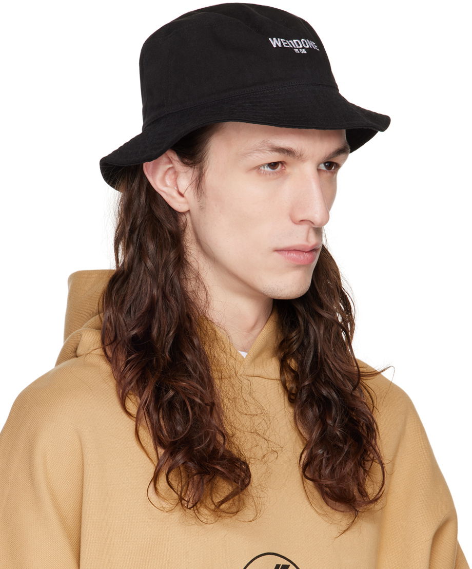 Hattu We11done Washed Bucket Hat Musta | WD-AH3-22-420-U-BK, 1