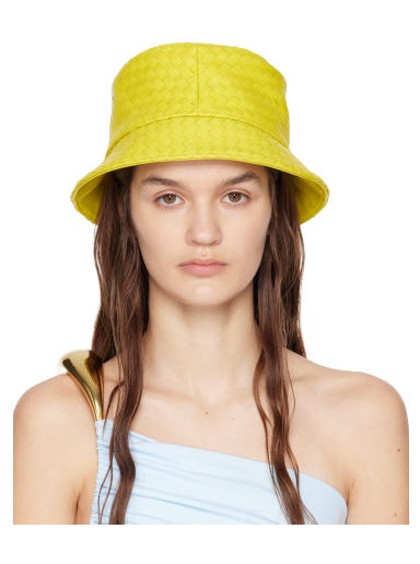 Hattu Bottega Veneta Intrecciato Bucket Hat Keltainen | 734270 VZQO5