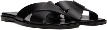 Asusteet Aeyde Aeyde Sonia Leather Crisscross Slide Sandals Musta | A11-FS-BRNS08FL62-SS24-800-001, 3
