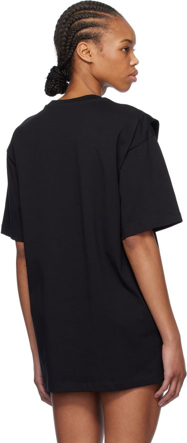 T-paita Blumarine Blumarine Satin Band Rhinestone T-Shirt Musta | P522T092A, 2