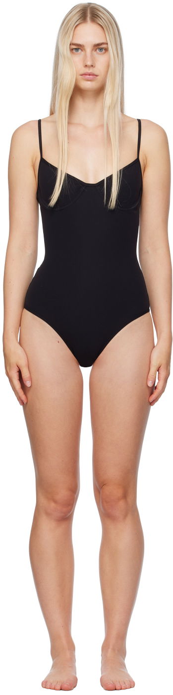 Uimapuvut TOTEME Half-Cup One Piece Swimsuit Musta | 243-WRW3272-FB0097