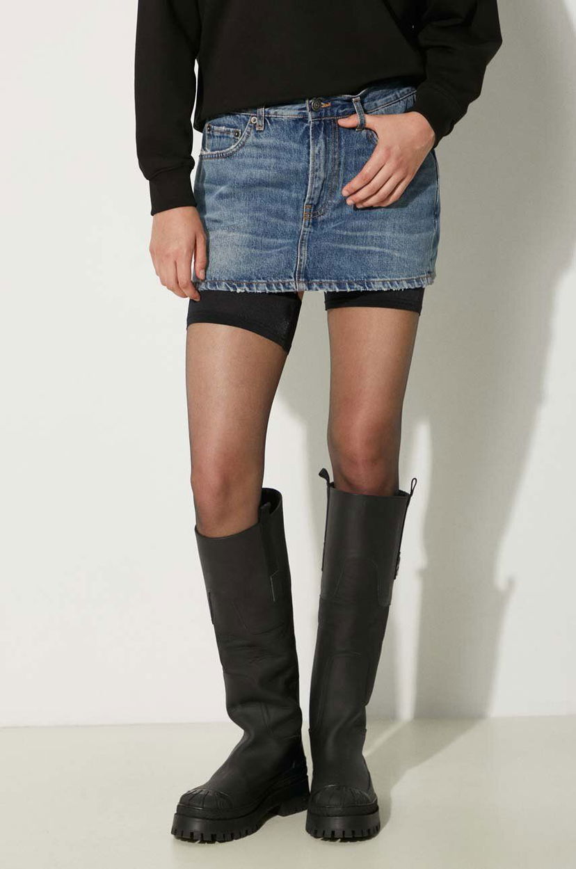 Hame Fiorucci Denim Mini Skirt Sininen | W01FPDSK077DN01DN02