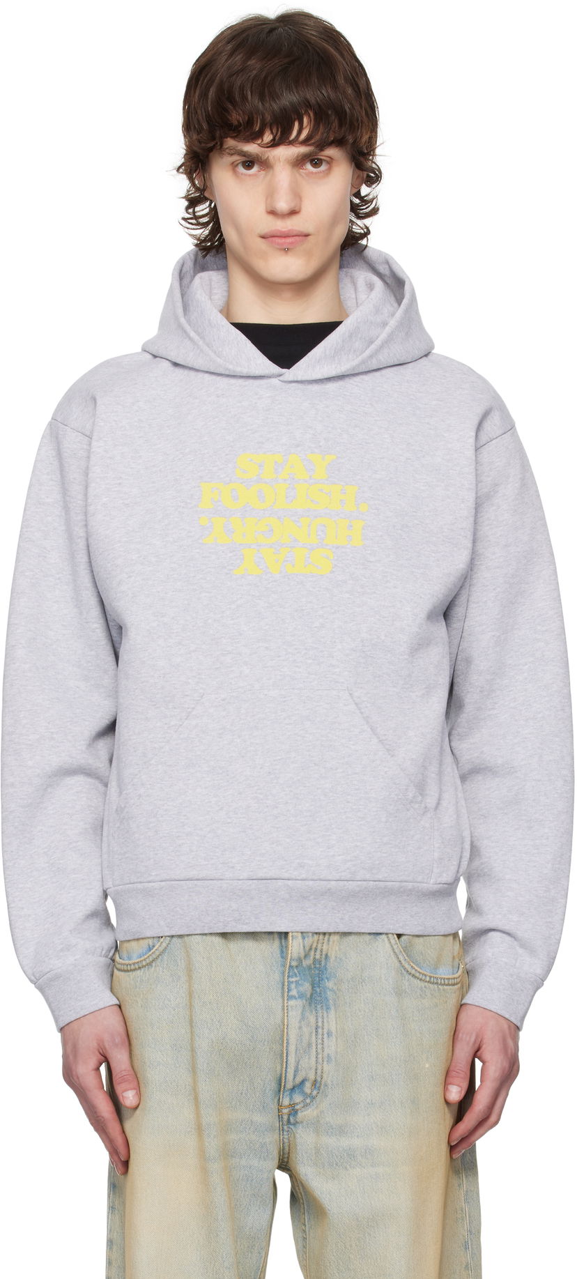Huppari Coperni Coperni 'Stay Foolish' Print Hoodie Harmaa | COPJS15F5010PMEN