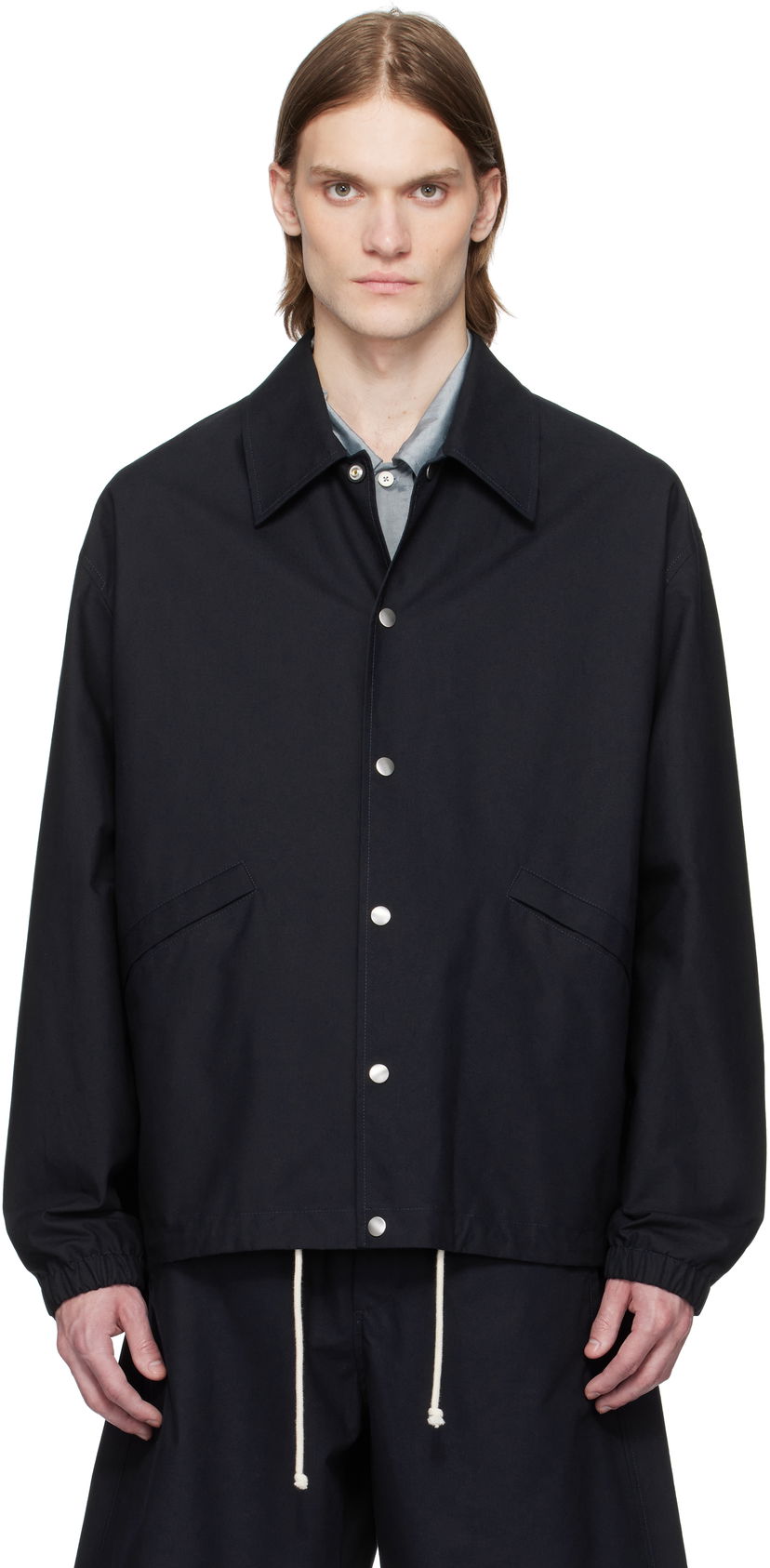 Tuulitakki Jil Sander Jil Sander Sportswear Snap Button Jacket Musta | J47SW0003_J45296