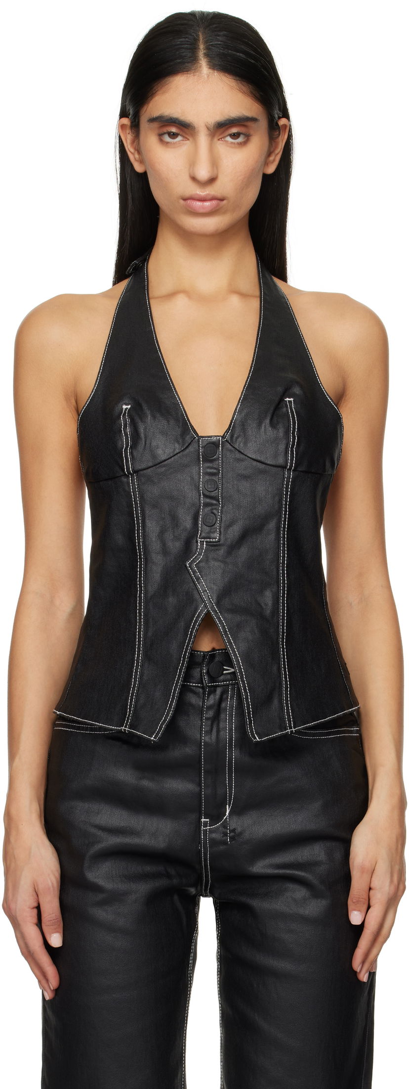 Tankkitoppi Ksubi Valentina Halter Top Musta | WPS25FT004