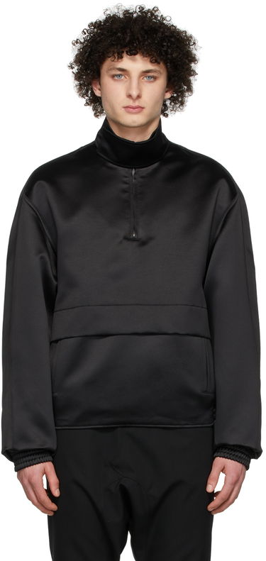 Huppari We11done We11done Half-Zip Mock Neck Polyester Anorak Musta | WD-JK1-22-075-M-BK, 0