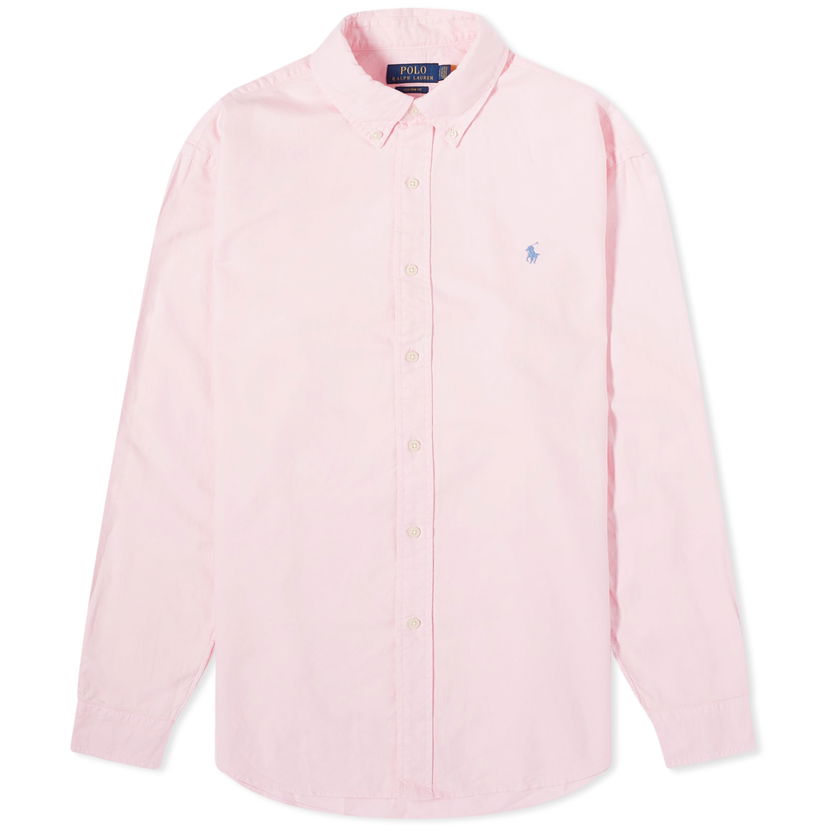 Paita Polo by Ralph Lauren Garment Dyed Oxford Shirt "Carmel Pink" Vaaleanpunainen | 710805564027