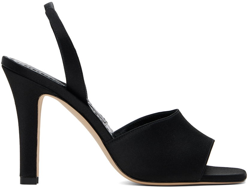 Asusteet Manolo Blahnik Manolo Blahnik Clotilde Heeled Slingback Sandals Musta | 124-2485