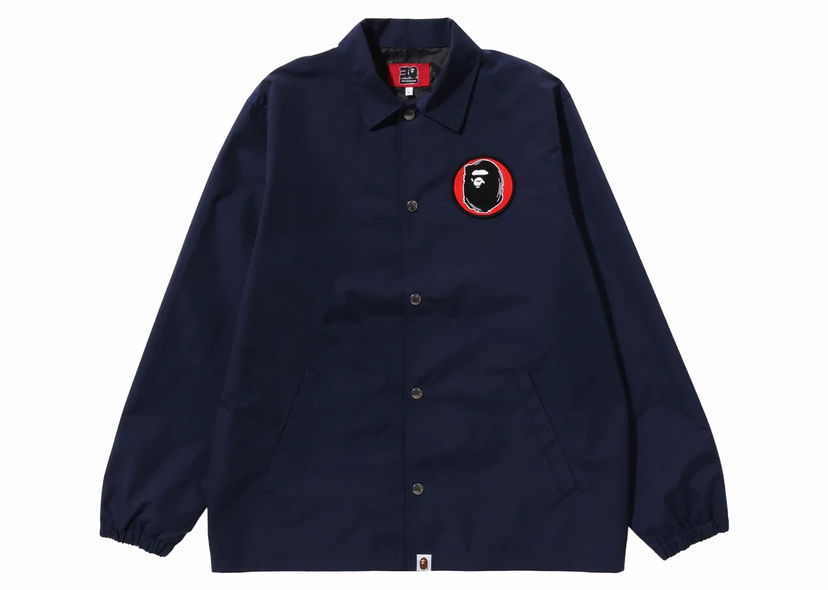 Takki BAPE BAPE 30th Anniversary Senjya Fuda Coach Jacket Navy Tummansininen | 1J70-140-002