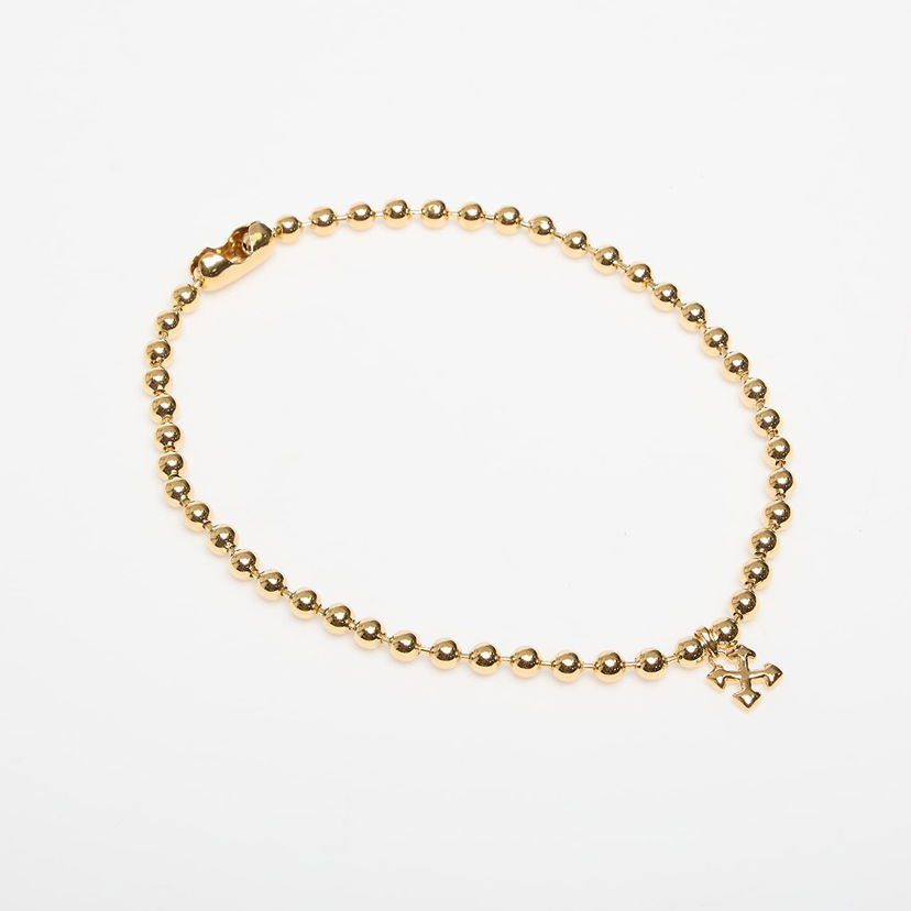 Kaulakoru Off-White Off-White Arrow Ball Chain Necklace Keltainen | OWOB13WF25MET0017600