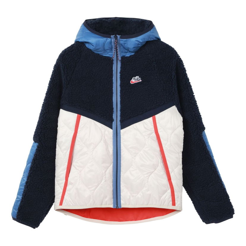 Puffer takki Nike Sportswear Heritage Color Warm Cap Jacket Sininen | CU4447-451