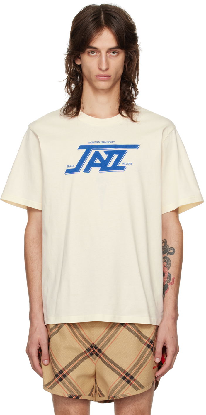 T-paita Wales Bonner Howard University 'Jazz' Print T-shirt Valkoinen | UA24JE29-JE08-099