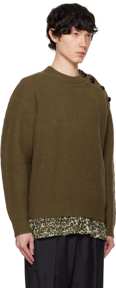 Villapaita ISABEL MARANT Isabel Marant Rudel Shoulder Button Ribbed Knit Sweater Musta | 25PPU0651HA-C1L03H, 4