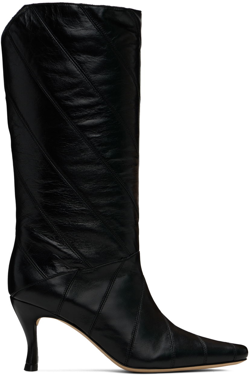 Vaatteet BY FAR BY FAR Steph Creased Leather Boots Musta | MWFBO061LL002BK001PL