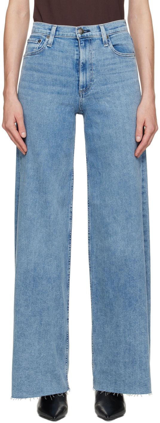 Jeans rag & bone Rag & Bone Sofie Wide-Leg Jeans Sininen | WDD24S2952CLOT