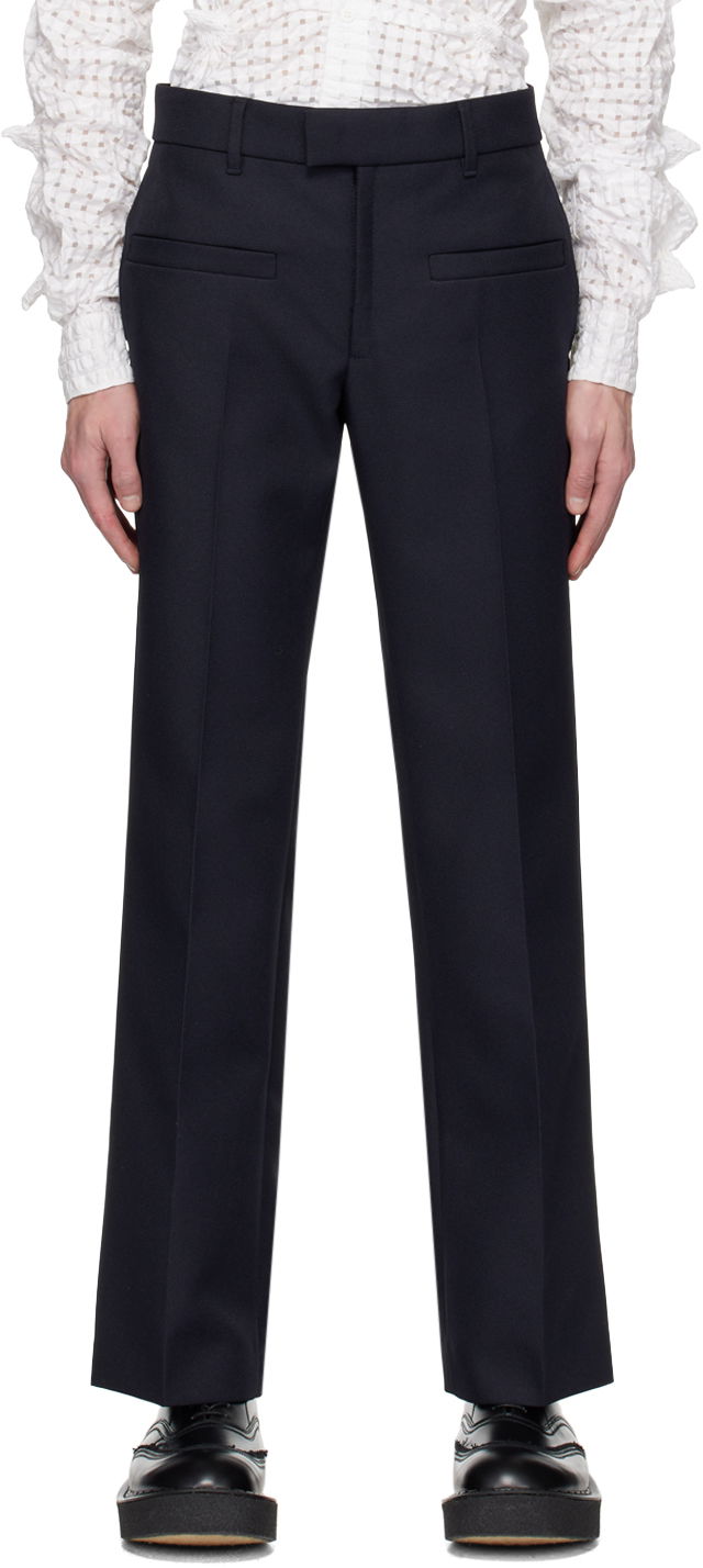 Housut Courrèges Courrèges Creased Trousers Tummansininen | 123CPA111PL0056