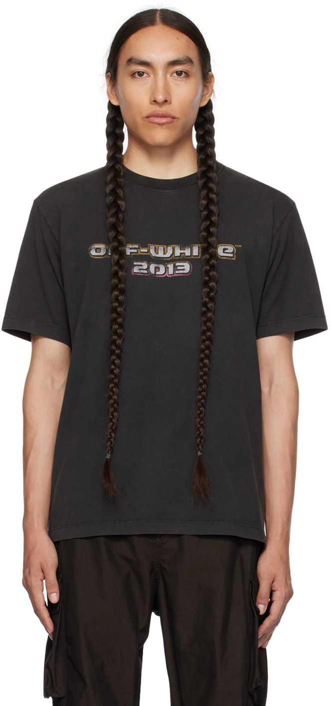 T-paita Off-White Black Digit Bacchus T-Shirt Musta | OMAA027F23JER0061084