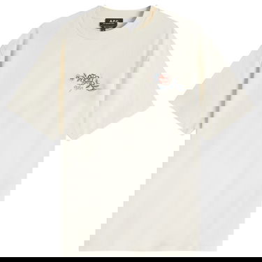T-paita A.P.C. A.P.C. Men's Oscar Floral T-Shirt Beige | COGCK-H26511-AAD, 1