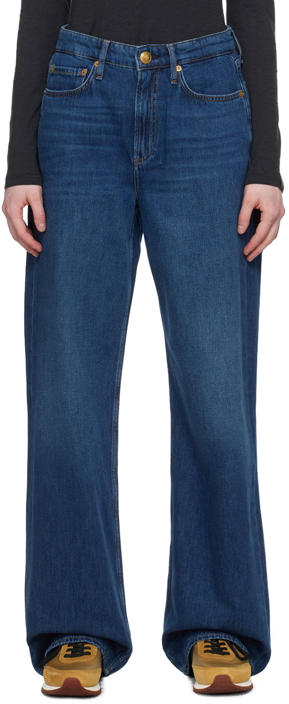 Jeans rag & bone Rag & Bone Indigo Logan Wide Leg Jeans Sininen | WDD23F2935BOAN