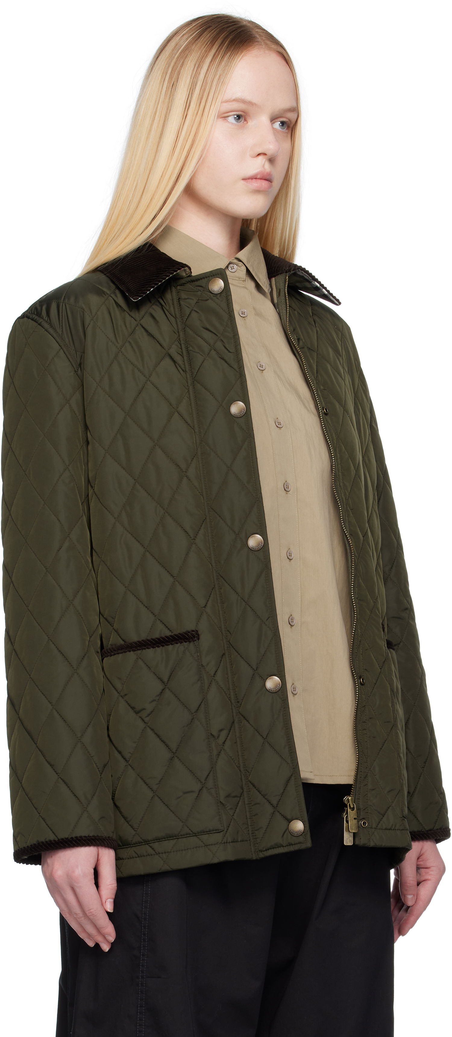 Takki Burberry Burberry Broadway Quilted Jacket Vihreä | 8113840, 1