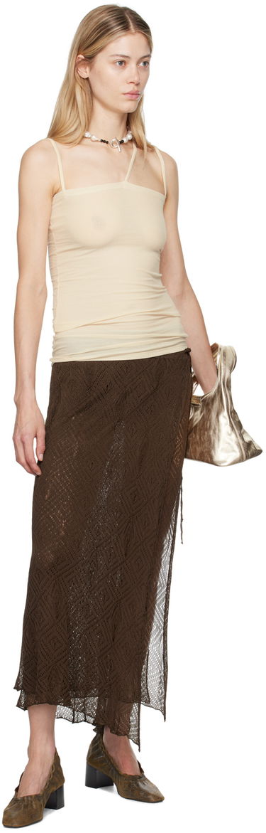 Tankkitoppi Baserange Baserange Nida Asymmetric Tank Top Beige | TONI-RB-000, 3