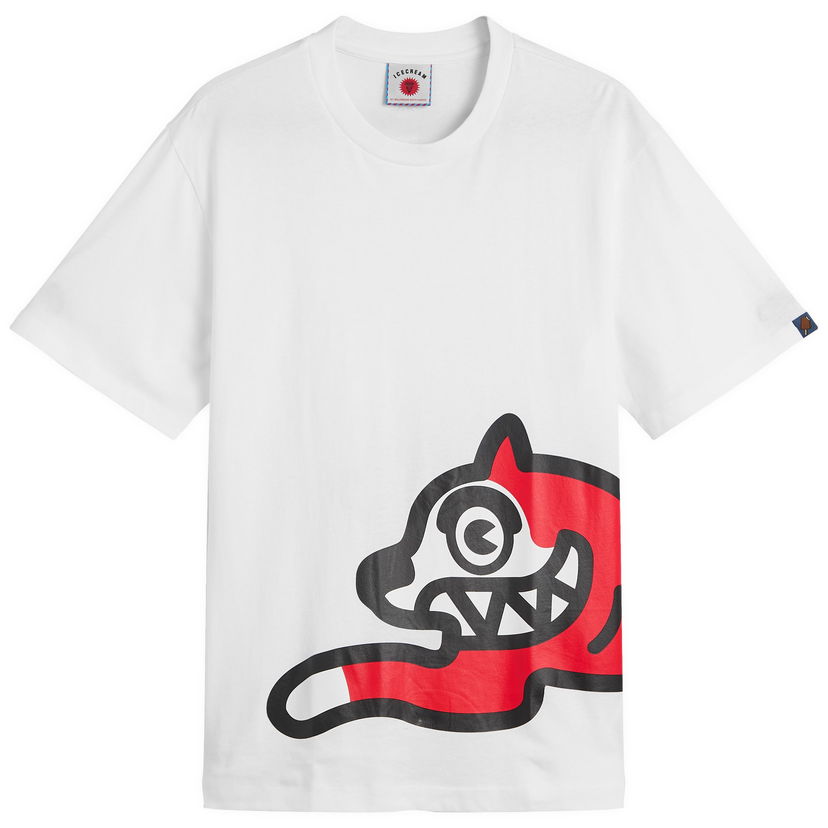 T-paita BBC IceCream Jumbo Running Dog Graphic Tee, Size Large Valkoinen | IC24235-WHT