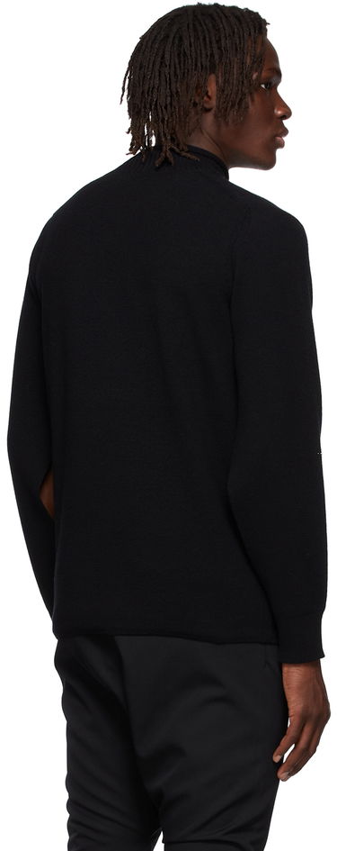 Villapaita We11done Cashmere Star Embroidered Turtleneck Sweater Musta | WD-KT1-22-646-U-BK, 2