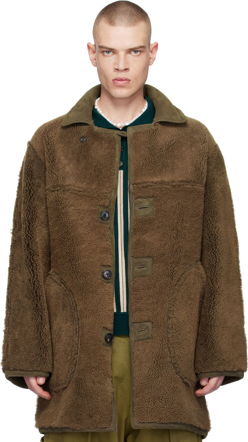 Takit Bode Reversible Shearling Coat Vihreä | MRF24OW016
