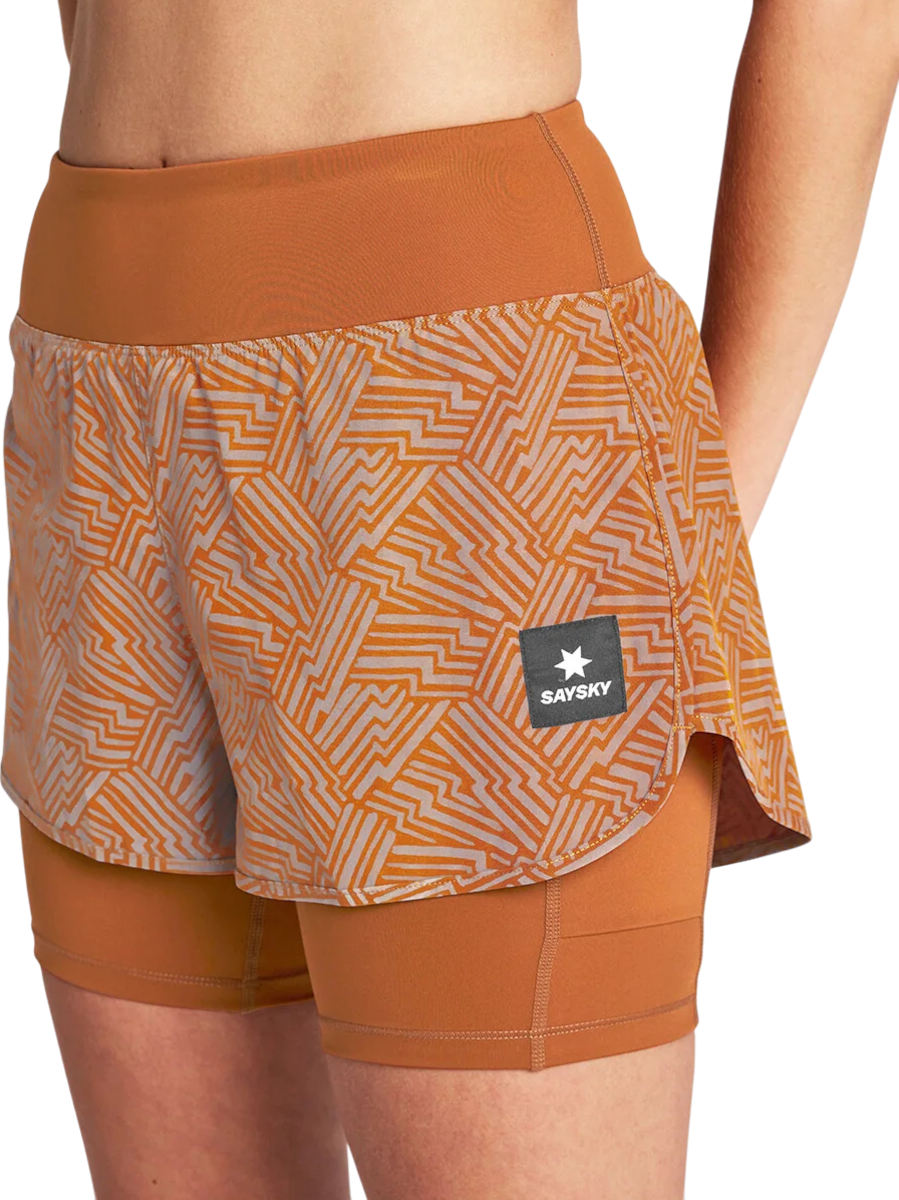 Shortsit Saysky Reflective Pace 2 in 1 Shorts 3" Oranssi | owrsh23c1051-owrsh23c1051, 0