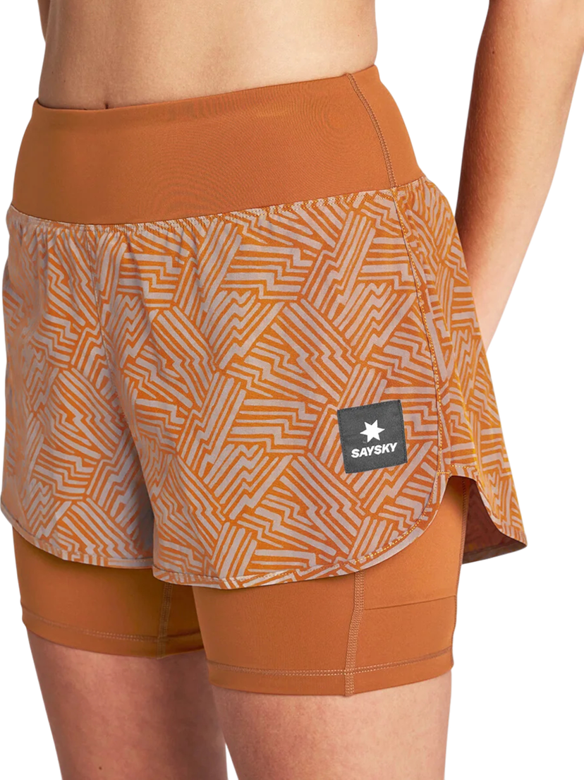 Shortsit Saysky Reflective Pace 2 in 1 Shorts 3" Oranssi | owrsh23c1051-owrsh23c1051