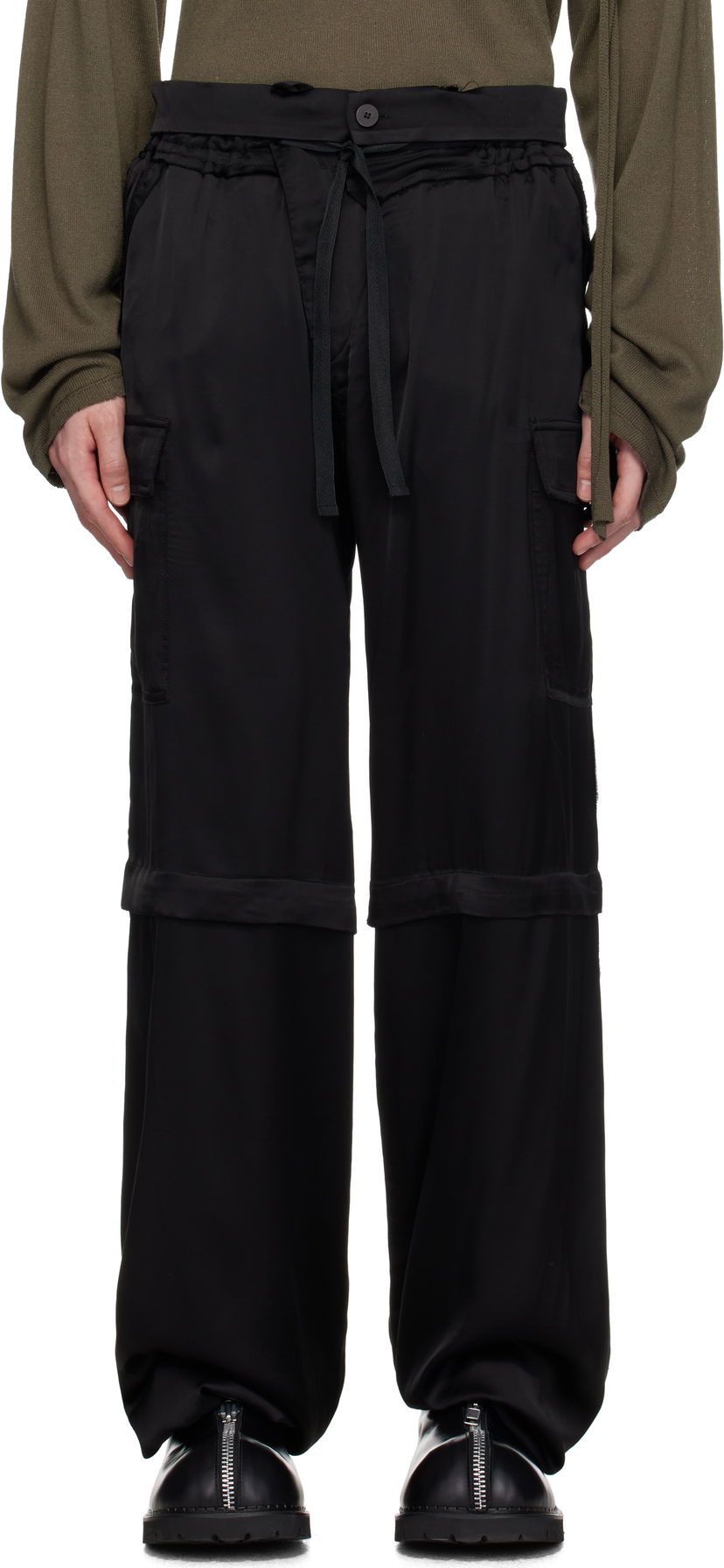 Cargo housut Ottolinger Ottolinger Baggy Cargo Pants Musta | 111-200111-01