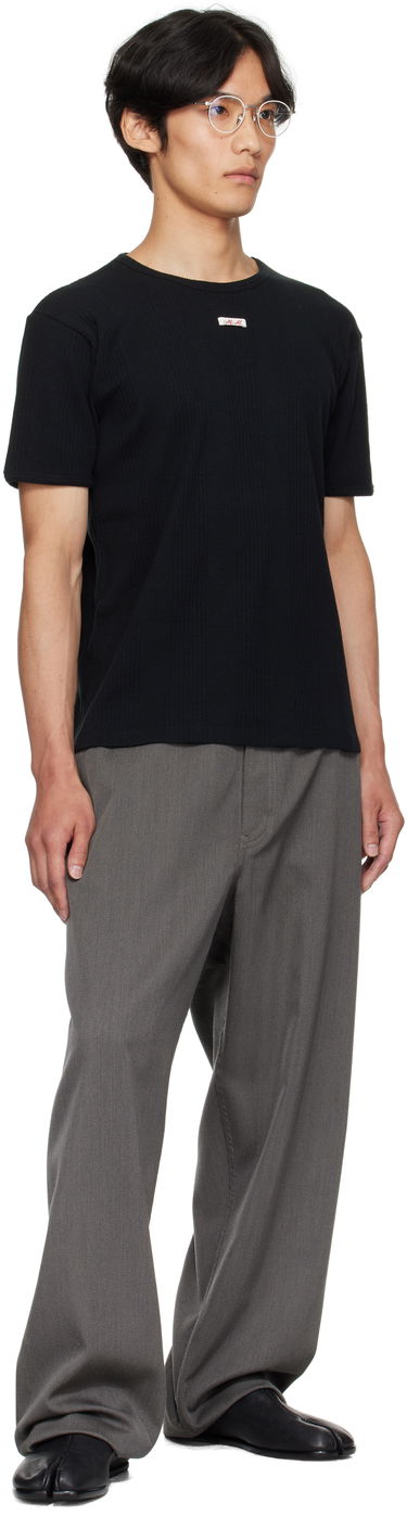 T-paita Maison Margiela Ribbed T-shirt Musta | S67GC0041 S24430, 3