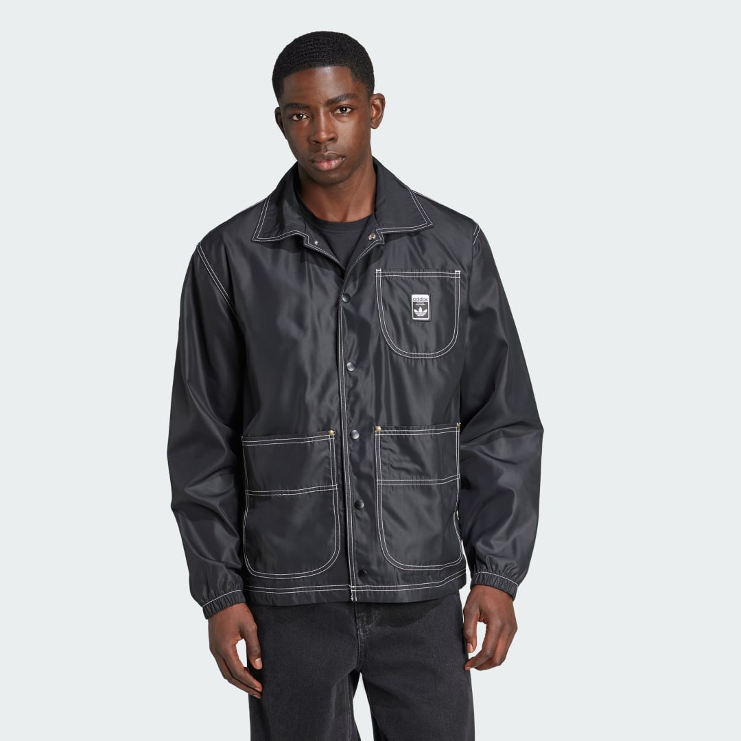 Tuulitakki adidas Performance Regular Wabash Coach Jacket Musta | JW0174, 0
