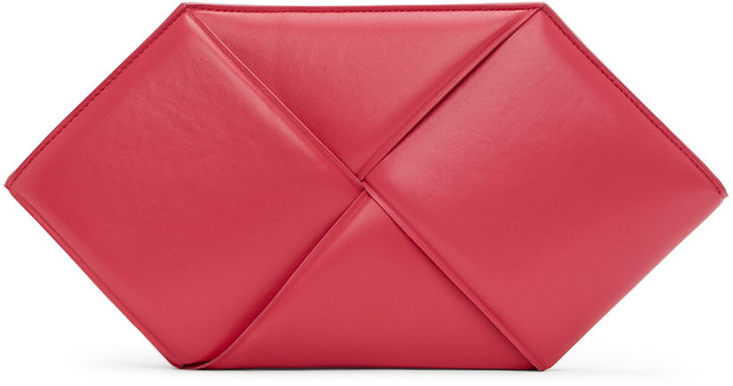 Käsilaukku Bottega Veneta Pouch Hexagonal Vaaleanpunainen | 639955 VCQR2