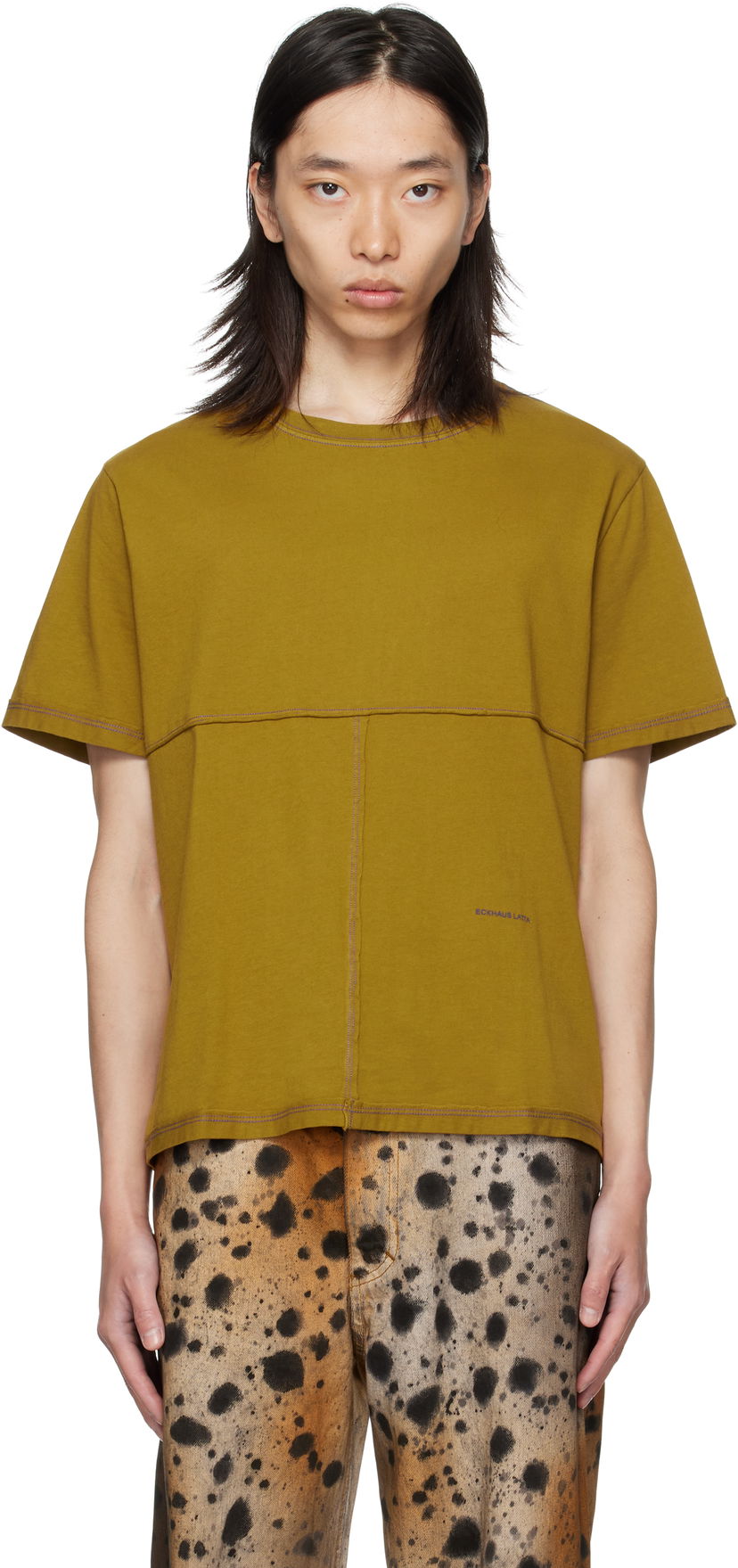 T-paita Eckhaus Latta Eckhaus Latta Lapped T-Shirt Vihreä | 301-EL-PF25-O