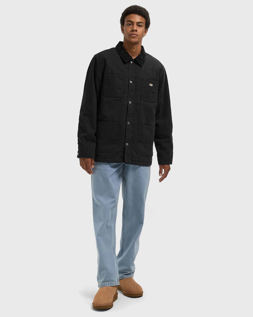 Takki Dickies Chore Jacket Lined Canvas Musta | DK0A87O3BLK1