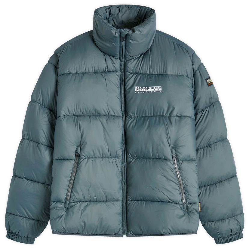 Puffer takki Napapijri Logo Puffer Jacket Green Vihreä | NP0A4GJFG1S1