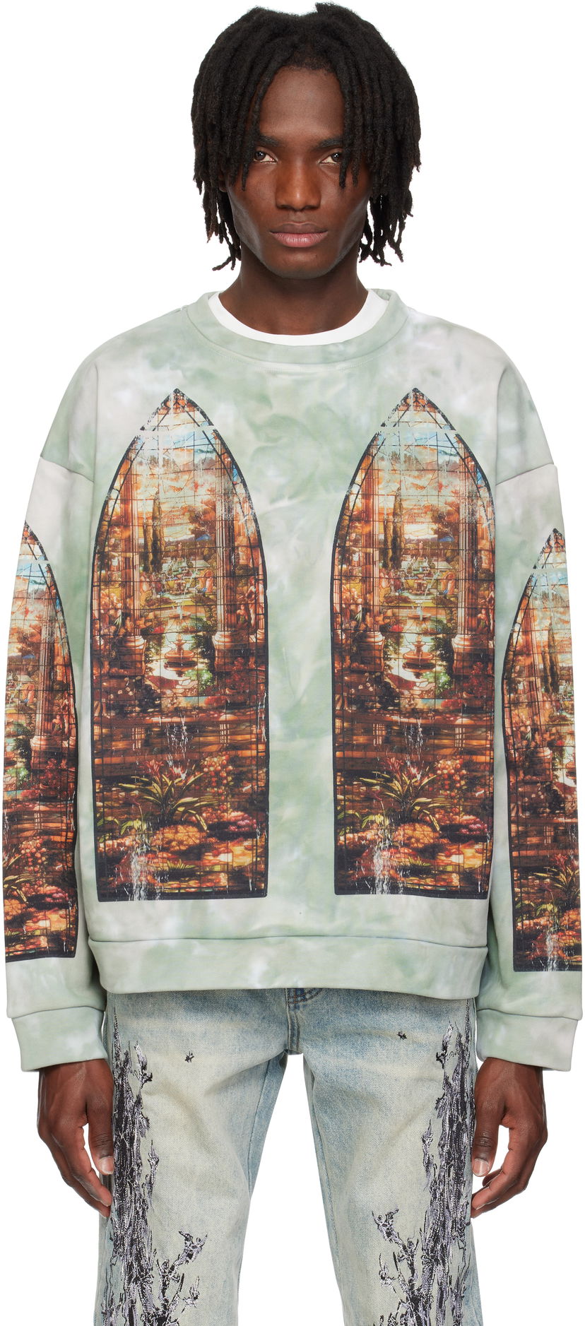 Huppari Who Decides War Who Decides War Eden Crewneck Sweatshirt Vihreä | 1110150008SS25