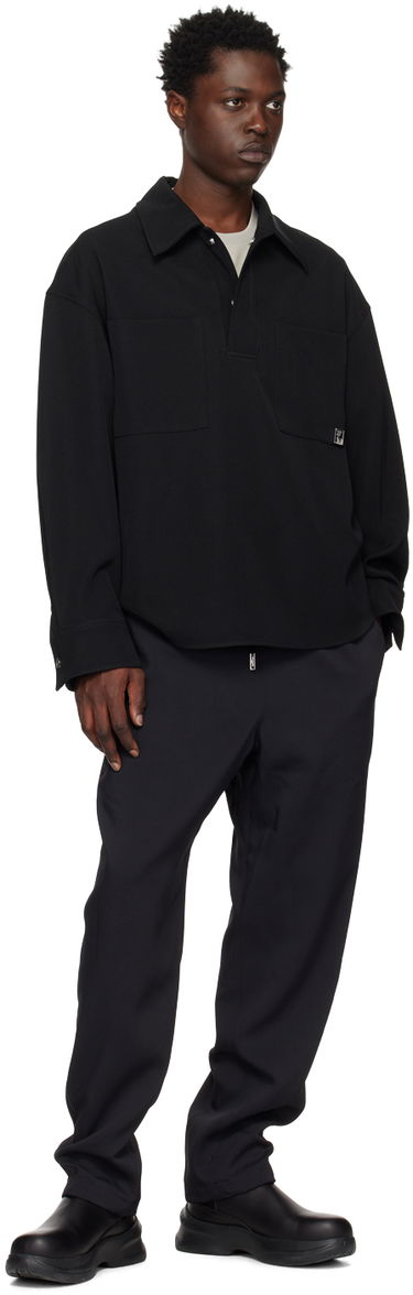 Housut WOOYOUNGMI WOOYOUNGMI Drawstring Trousers Musta | W231PT23, 3