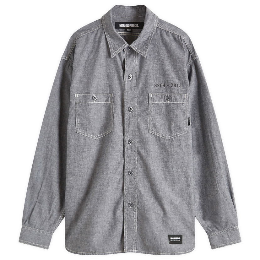 Paita Neighborhood Chambray Shirt Harmaa | 251ARNH-SHM02-BLK