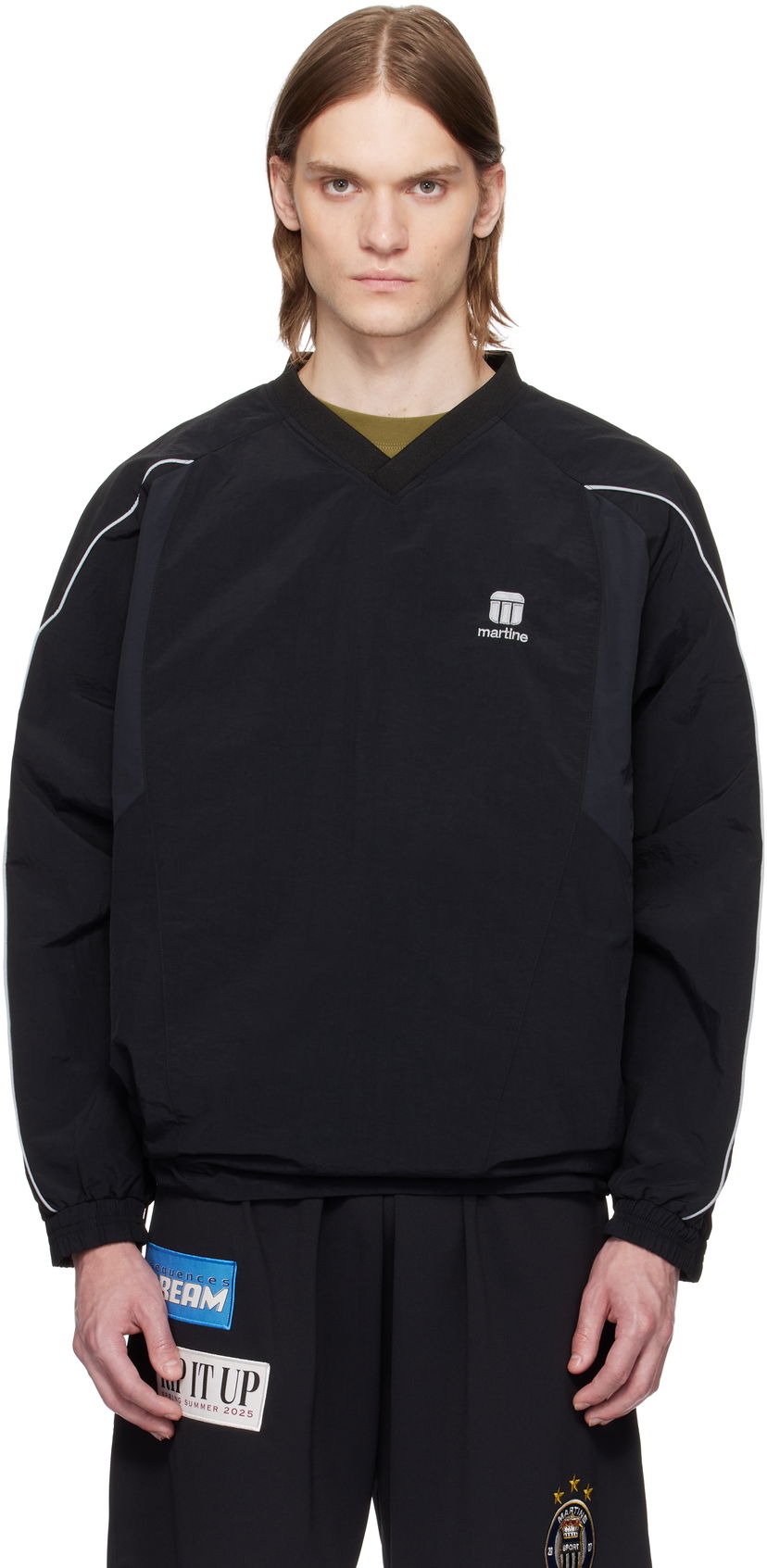 Tuulitakki Martine Rose Martine Rose Sports Pullover Jacket Musta | 136WP01001