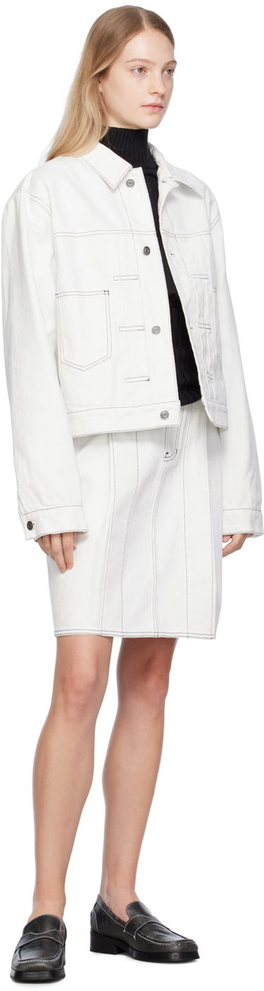 Takki We11done We11done Tucked Denim Jacket Valkoinen | WD-DJ3-23-338-M-IC, 3