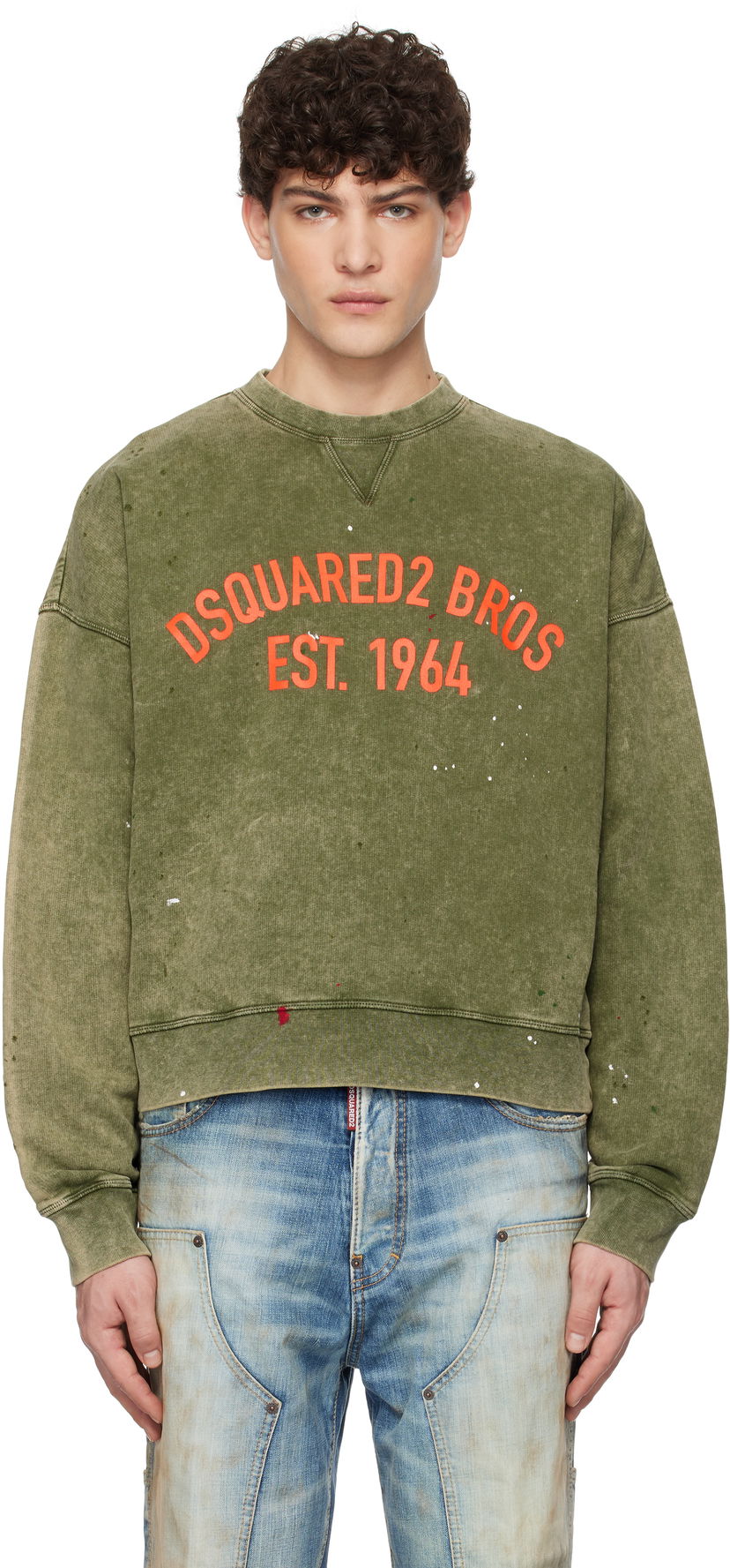 Villapaita DSQUARED2 Dsquared2 Cypro Fit Sweatshirt Vihreä | S74GU0847_S25030