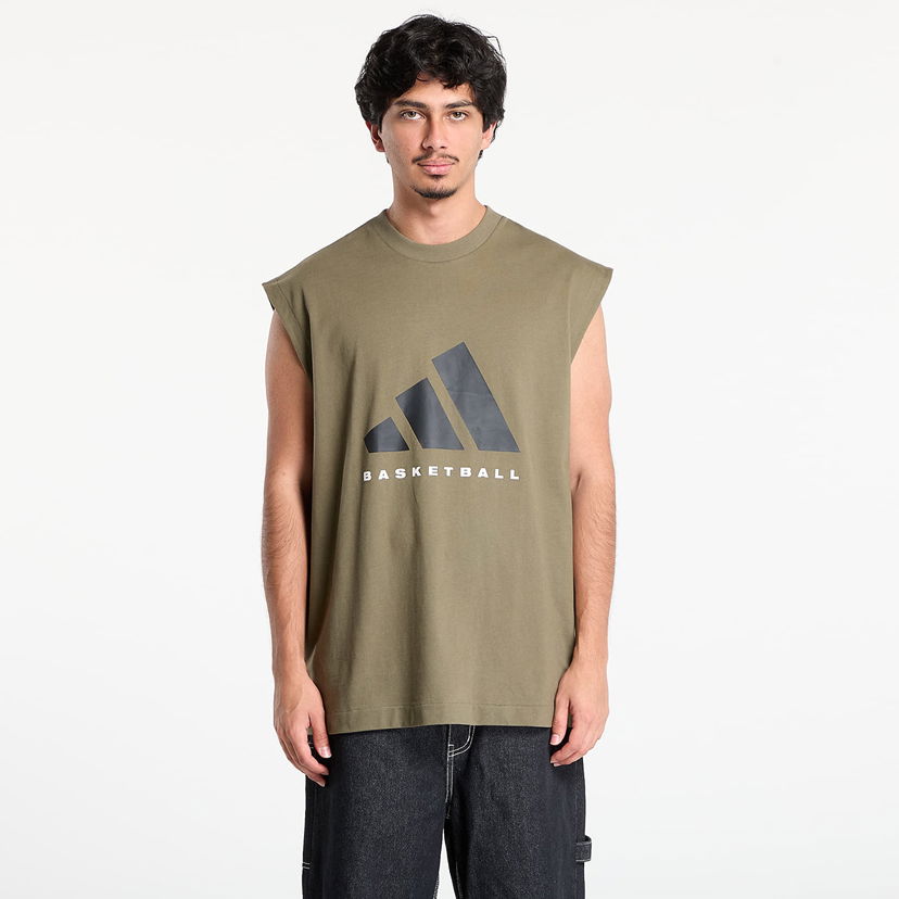 Tankkitoppi adidas Performance Basketball Sleeveless T-Shirt Vihreä | JX5589