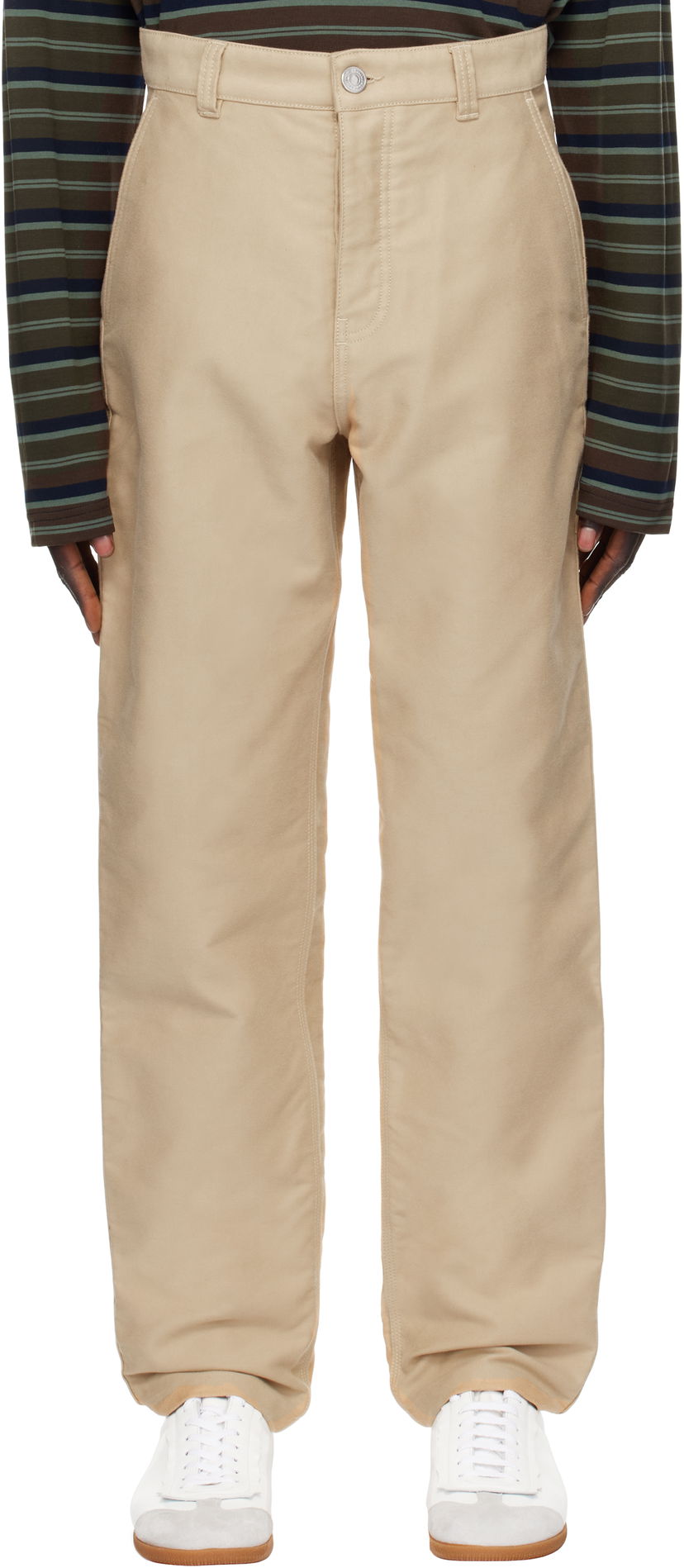 Cargo housut AMI Worker Trousers Beige | HTR304.CO0083