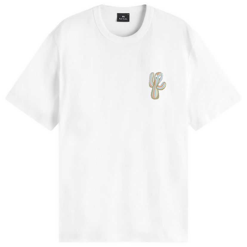 T-paita Paul Smith Paul Smith Cactus Graphic T-Shirt, Size Large Valkoinen | M2R-220X-PP5076-02