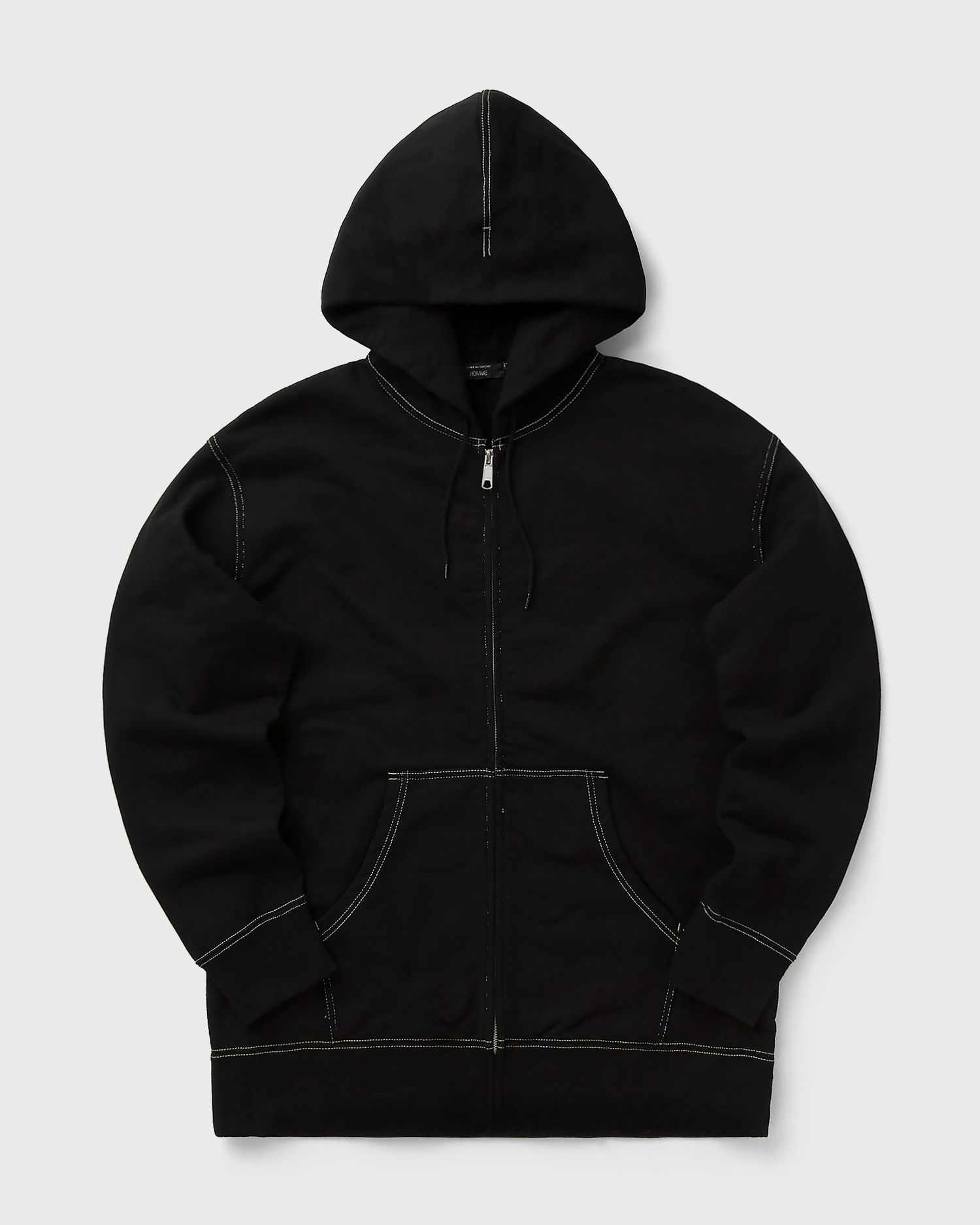 Huppari Comme des Garçons Full-Zip Hoodie Contrast Stitching Musta | HP-T012-W25-1, 0