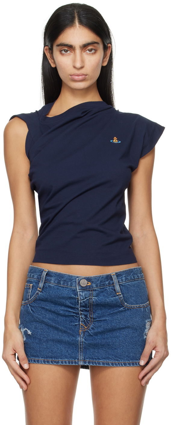 T-paita Vivienne Westwood Hebo T-Shirt Tummansininen | 1504000A-J004A-