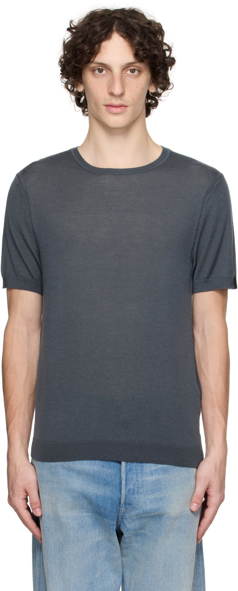 T-paita rag & bone Rag & Bone Aulton Sweater T-Shirt Harmaa | MBS25P017BM17