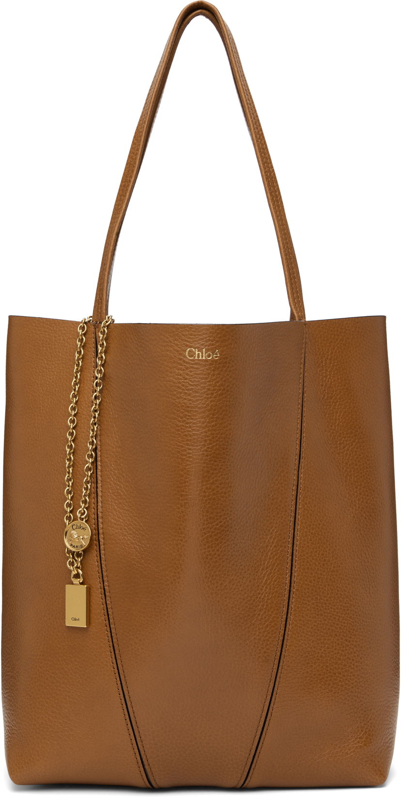 Kangaskassi CHLOÉ Chloé 'Spin' Tote Bag Ruskea | CHC25SS811N84